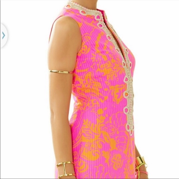 Lilly Pulitzer size 0 Alexa Sleeveless High Collar Dress - Picture 4 of 15